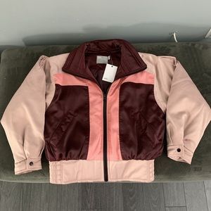 ASOS Design Color Block Bomber Jacket Size 4 NWT